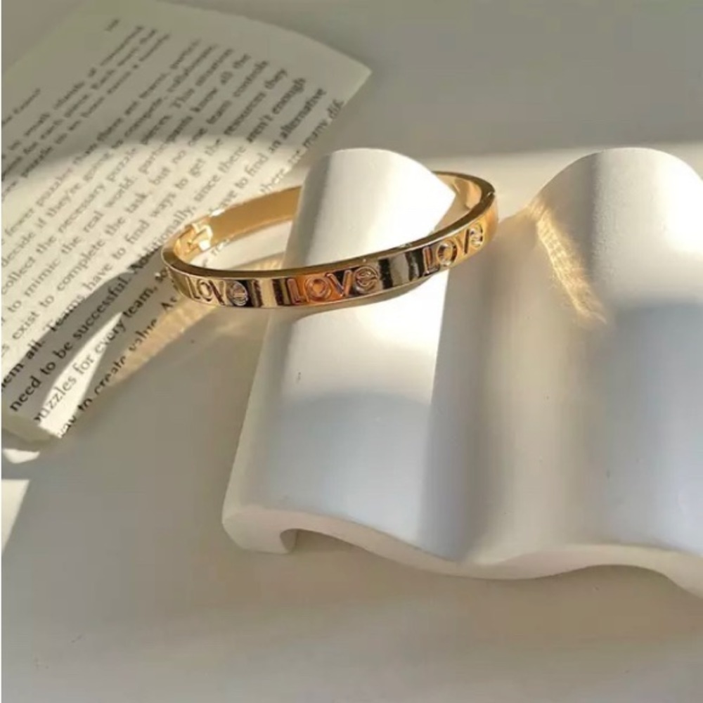 Gold plated Love Bracelet or Bangle for Women